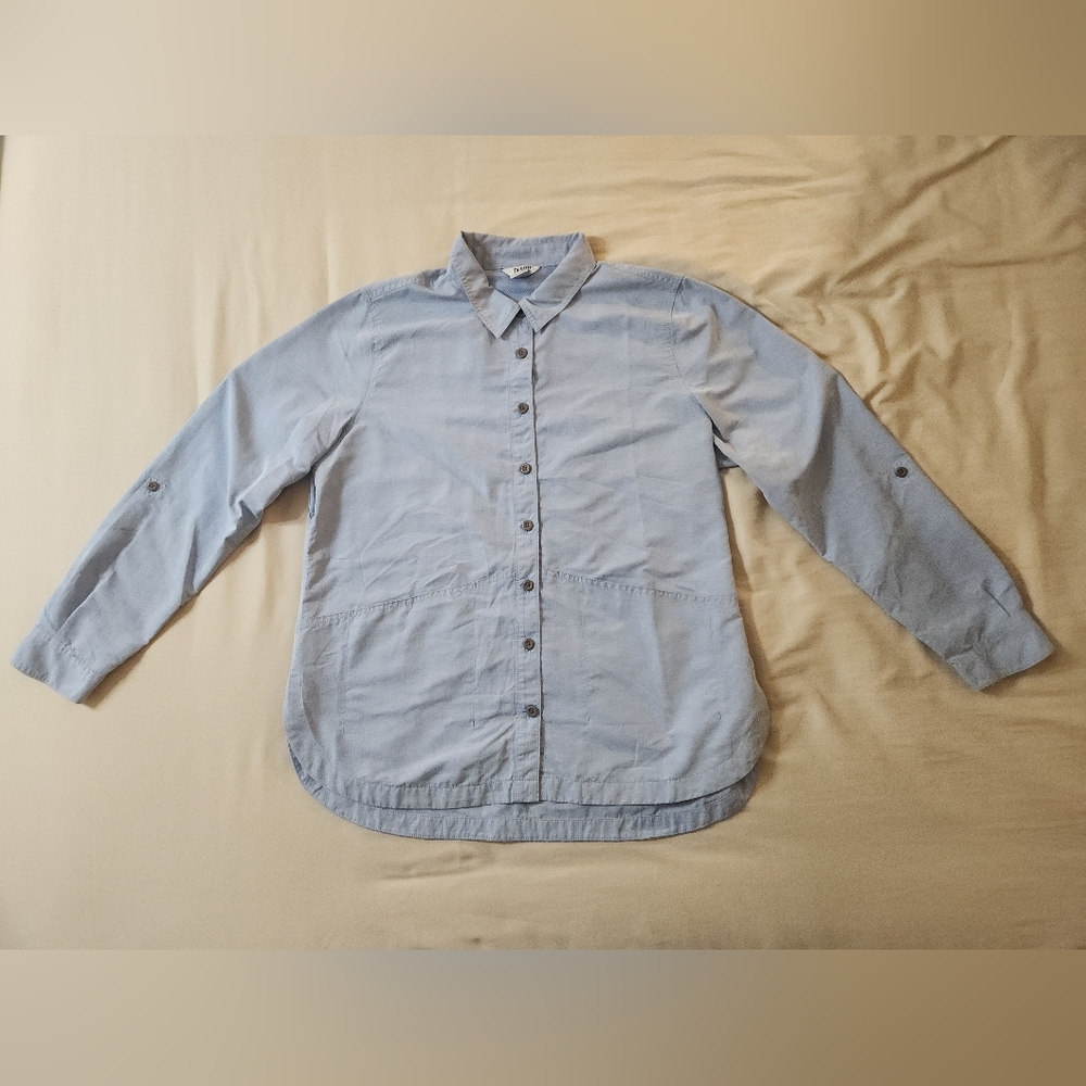 Duluth Trading Women's Blue Heirloom Gardening Shirt